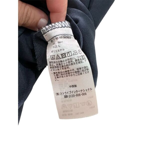 American Holic Women's Oversized Blouse Navy Blue Size Large - Picture 5 of 5